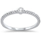.17ct 14kt White Gold Round Diamond Promise Band Ring Size 7