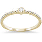 .21ct F SI 14K Yellow Gold Diamond Stackable Round Band Size 6.5