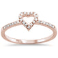 .16ct G SI 14K Rose Gold Heart Shape Diamond Ring Size 6.5