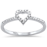 <span>DIAMOND CLOSEOUT! </span>.15ct G SI 14K White Gold Heart Shape Diamond Ring Size 6.5