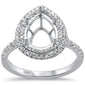 <span>DIAMOND CLOSEOUT! </span>.45ct 14kt White Gold Diamond Pear Shape Semi-Mount Ring Size 6.5