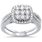 <span style="color:purple">SPECIAL!</span>1.04 ct 10kt White Gold Princess Diamond Engagement Bridal Set Size 6.5
