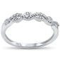 .15ct 14k White Gold Round Diamond Wedding Anniversary Band Ring Size 6.5