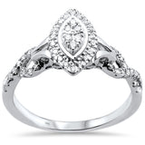 <span>DIAMOND CLOSEOUT! </span>.25ct 14k White Gold Marquise Diamond Engagement Ring Size 6.5