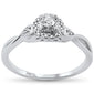 .16ct 14k White Gold Round Diamond Engagement Twisted Prong Ring Size 6.5