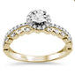<span style="color:purple">SPECIAL!</span> .34ct 14k Two Tone Gold Round Diamond Engagement Ring Size 6.5
