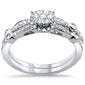 <span style="color:purple">SPECIAL!</span>.50ct 14k White Gold Round Diamond Engagement Bridal Set Size 6.5