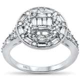 <span>DIAMOND CLOSEOUT! </span>.98ct 14k White Gold Round Diamond Engagement Ring Size 6.5