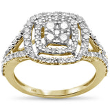 <span>DIAMOND CLOSEOUT! </span>.98ct 14k Yellow Gold Square Shape Diamond Engagement Ring Size 6.5