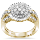 <span>DIAMOND CLOSEOUT! </span> .99ct 14k Yellow Gold Diamond Engagement Fashion Ring Size 6.5