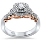 <span style="color:purple">SPECIAL!</span>.40ct 14k Two Tone Gold Diamond Engagement Ring Size 6.5