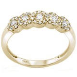 .49ct 14k Yellow Gold Wedding Anniversary Diamond Band Ring Size 6.5