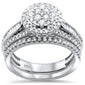 <span style="color:purple">SPECIAL!</span> .99ct 14k White Gold Diamond Round Diamond Engagement Ring Bridal Set