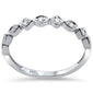 .09ct 14k White Gold Diamond Wedding Stackable Ring Band Size 6.5