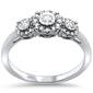.24ct 14k White Gold Diamond Three Stone Engagement Ring Size 6.5