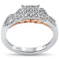 <span style="color:purple">SPECIAL!</span> .25ct 14k Two Tone Gold Diamond Ring Size 6.5