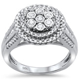 <span>DIAMOND CLOSEOUT! </span>.74ct 14k White Gold Round Diamond Engagement Ring Size 6.5