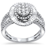 <span>DIAMOND CLOSEOUT! </span> .99ct 14k White Gold Diamond Oval Shape Engagement Ring Size 6.5