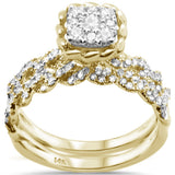 .75ct G SI 14K Yellow Gold Diamond Bridal Ring Set