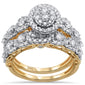 <span>DIAMOND  CLOSEOUT! </span> 1.47ct 14k Two Tone Gold Oval Diamond Engagement Ring Bridal Set Size 6.5
