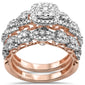 <span>DIAMOND  CLOSEOUT! </span> 1.24ct 14k Two Tone Gold Diamond Diamond Engagement Ring Bridal Set