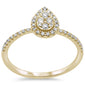 .25CT G SI 14KT Yellow Gold Diamond Pear Shape Solitaire Style Ring Size 6.5