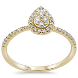 <span>DIAMOND CLOSEOUT! </span>.25CT G SI 14KT Yellow Gold Diamond Pear Shape Solitaire Style Ring Size 6.5