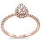.25CT G SI 14KT Rose Gold Diamond Pear Shape Solitaire Style Ring Size 6.5