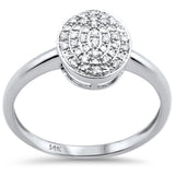 <span>DIAMOND CLOSEOUT! </span>.10ct 14k White Gold Oval Shape Solitaire Diamond Engagement Ring Size 6.5