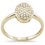 <span>DIAMOND CLOSEOUT! </span>.09CT G SI 14KT Yellow Gold Diamond Oval Engagement Ring Size 6.5