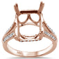 <span>DIAMOND CLOSEOUT! </span>.32ct 14k Rose Gold Radiant Emerald Cut Diamond Semi Mount Ring Size 6.5