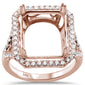 <span>DIAMOND CLOSEOUT! </span>.67ct 14k Rose Gold Emerald Radiant Cut Diamond Semi-mount Ring Size 6.5