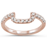 .32ct 14K Rose Gold Diamond Accent Wedding Band Size 6.5