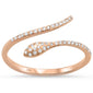 .16ct 14K Rose Gold Wrap Around Snake Diamond Ring Size 6.5