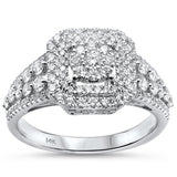 .82ct 14K White Gold Diamond Engagement Ring Size 6.5