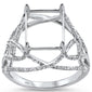 <span>DIAMOND CLOSEOUT! </span>.35ct 14K White Gold Diamond Semi Mount Ring Size 6.5
