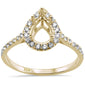 <span>DIAMOND CLOSEOUT! </span>.34ct 10K Yellow Gold Pear Teardrop Shape Diamond Semi Mount Ring Size 6.5
