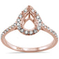 <span>DIAMOND CLOSEOUT! </span>.33ct 10K Rose Gold Pear Teardrop Shape Diamond Semi Mount Ring Size 6.5