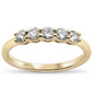 .49ct 14K Yellow Gold 5 Stone Anniversary Diamond Wedding Band Ring