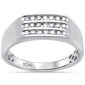 <span>DIAMOND  CLOSEOUT! </span>  .32ct 10K White Gold Diamond Men's Ring Band Size 10