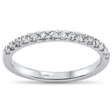 .36ct 14KT White Gold Trendy Diamond Band Ring Size 6.5