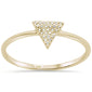 .11ct 14KT Yellow Gold Trendy Triangle Diamond Ring Size 6.5