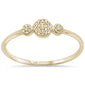 .05ct 14KT Yellow Gold Three Stone Trendy Diamond Ring Size 6.5