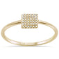 .06ct 14KT Yellow Gold Square Trendy Diamond Ring Size 6.5