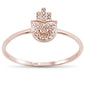 .04CT G SI 14KT Rose Gold Diamond Trendy Hand of Hamsa