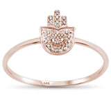 <span>DIAMOND CLOSEOUT! </span>.04CT G SI 14KT Rose Gold Diamond Trendy Hand of Hamsa