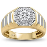 <span>DIAMOND CLOSEOUT! </span> .50ct F SI 10kt Yellow Gold Diamond Men's Band Ring