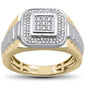 <span style="color:purple">SPECIAL!</span>.33ct F SI 10kt Yellow Gold Diamond Men's Band Ring