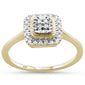 .16ct 10K Yellow Gold Diamond Square Shape Miracle Illusion Engagement Ring Size 6.5