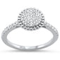 .24ct 10K White Gold Diamond Round Engagement Ring Size 6.5